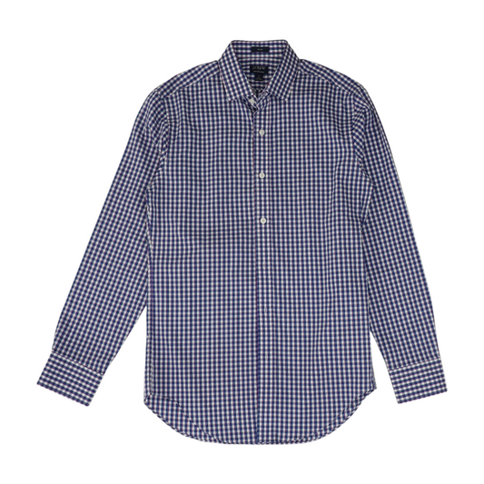 Blue Check Long Sleeve Button Down
