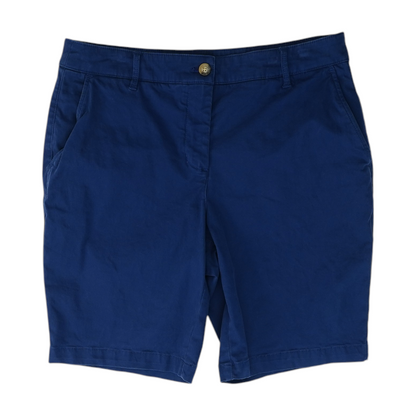 Navy Solid Casual Shorts