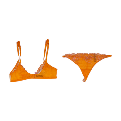 Orange Plus Floral Intimate Lingerie