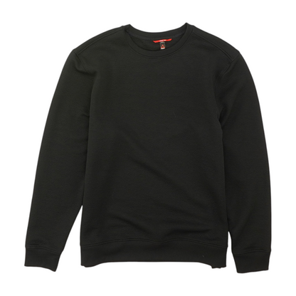 Black Solid Sweatshirt Pullover