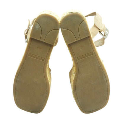 Beige Wedged Sandals