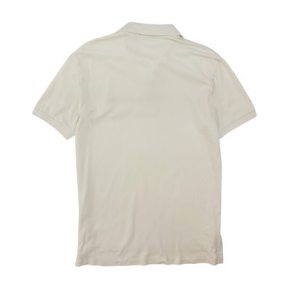 White Solid Short Sleeve Polo