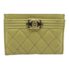 Boy Card Case in Green Leather