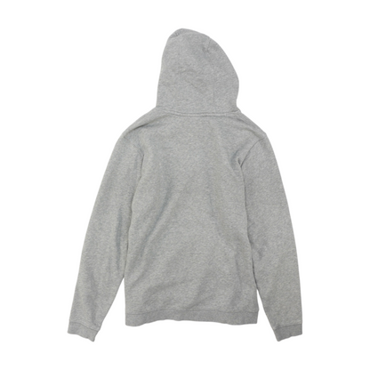 Gray Solid Hoodie Pullover