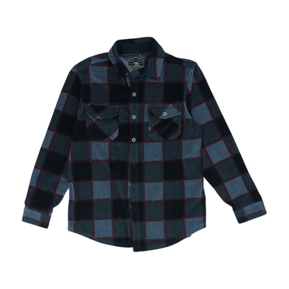 Gray Plaid Flannel Button Down