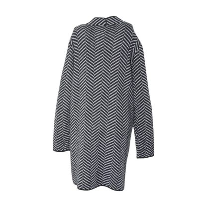 Black Chevron Cardigan Sweater