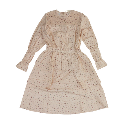 Beige Graphic Dress