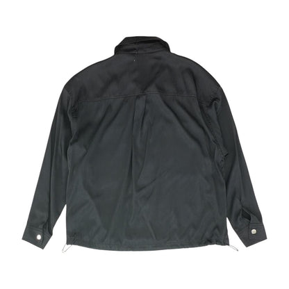 Black Solid Button Down