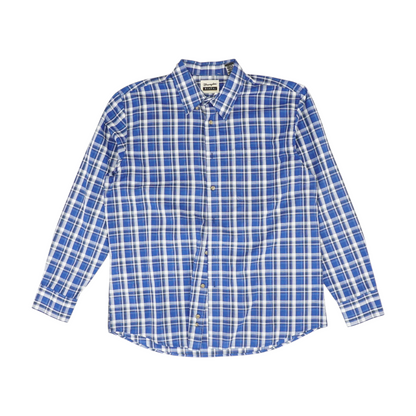 Blue Plaid Long Sleeve Button Down