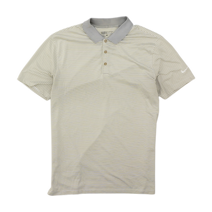 White Striped Short Sleeve Polo