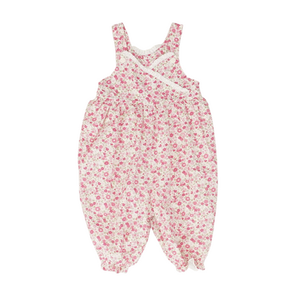 White Floral Sleeveless One-Piece
