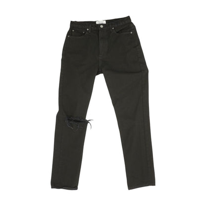Black High Rise Slim Leg Jeans