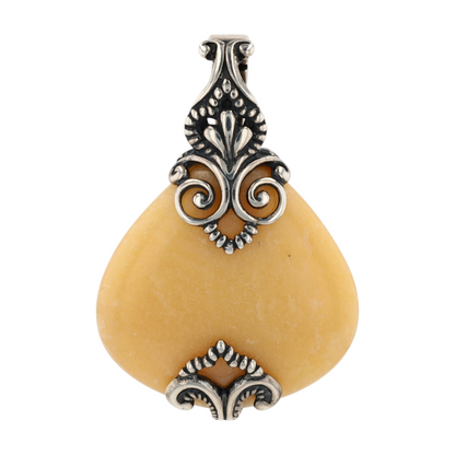 Sterling Silver Yellow Stone Pendant