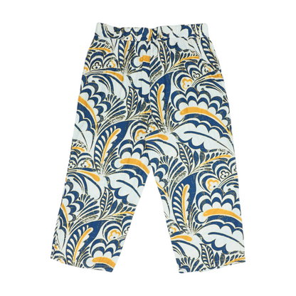 Navy Petite Graphic Relaxed Pants