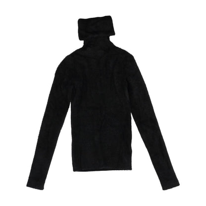 Black Solid Turtleneck Sweater