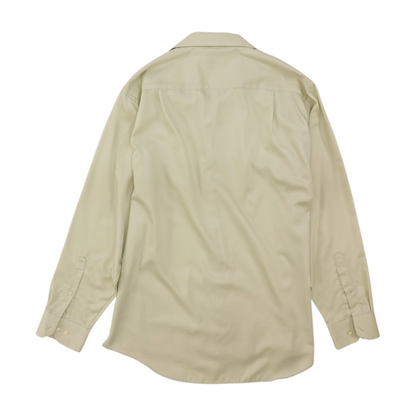 Tan Solid Long Sleeve Button Down