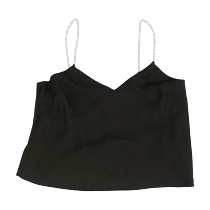 Black Solid Knit Top