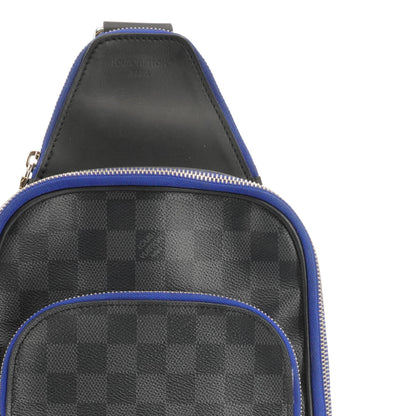 Indigo Blue Avenue Slingbag in Damier Graphite Coated Canvas