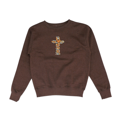 Brown Graphic Sweatshirt Pullover