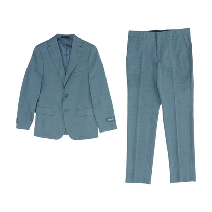 Gray Solid 2pc Suit