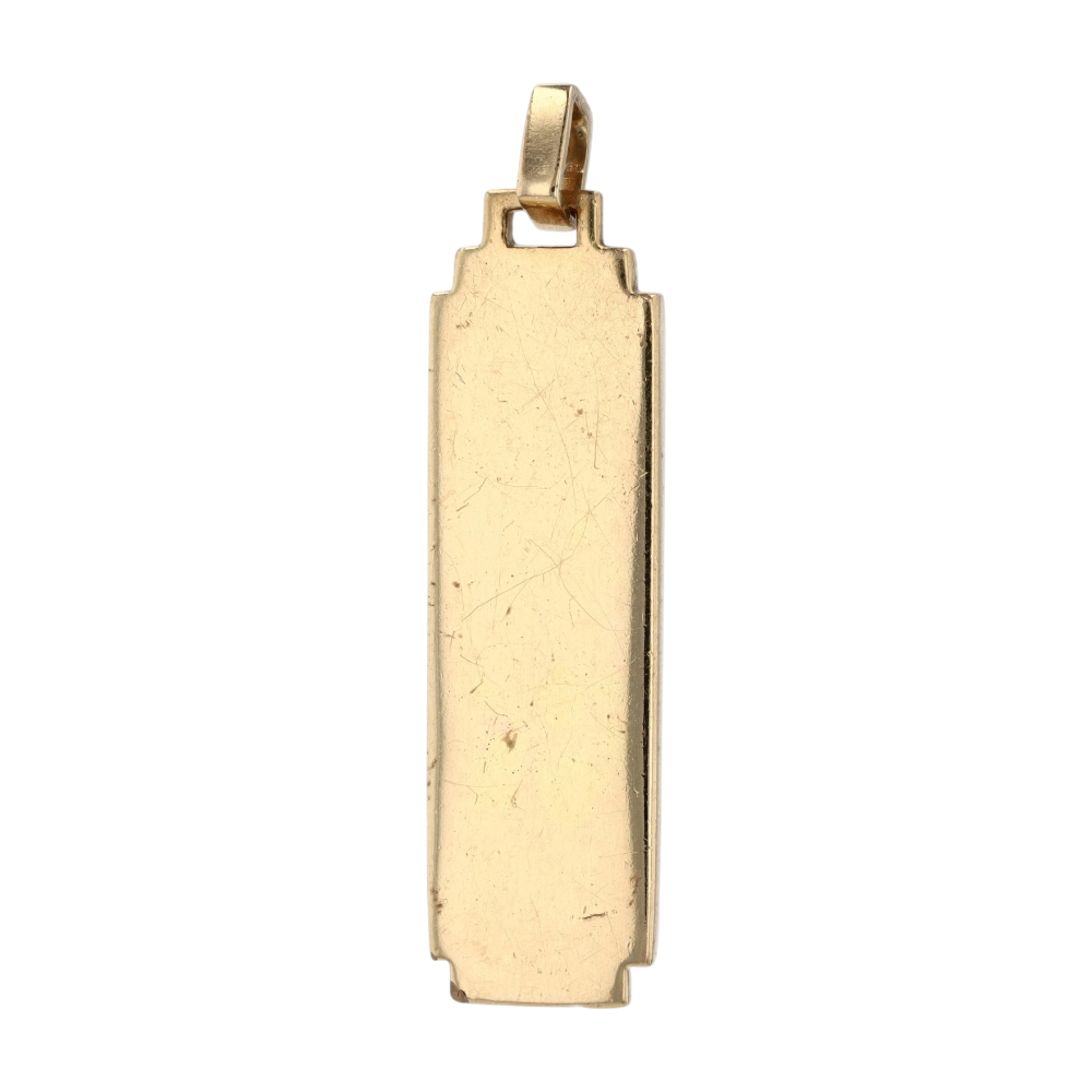 14K Yellow Gold Diamond Pendant