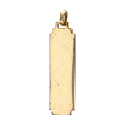 14K Yellow Gold Diamond Pendant
