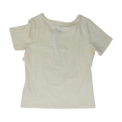 Beige Solid T-Shirt
