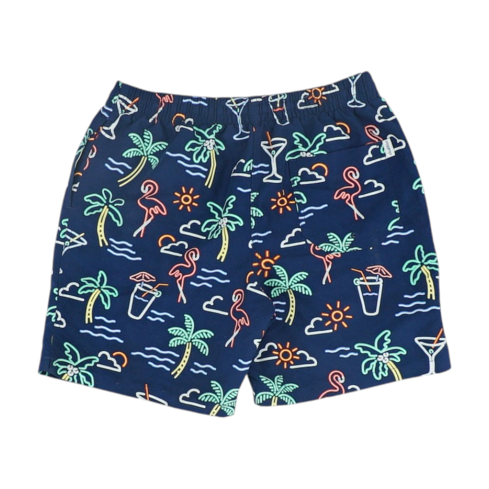 Navy Graphic Swim Bottom