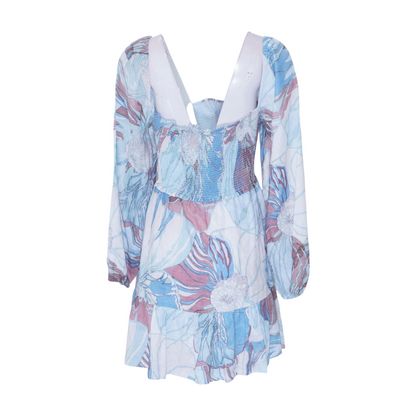 Blue Print Mini Dress