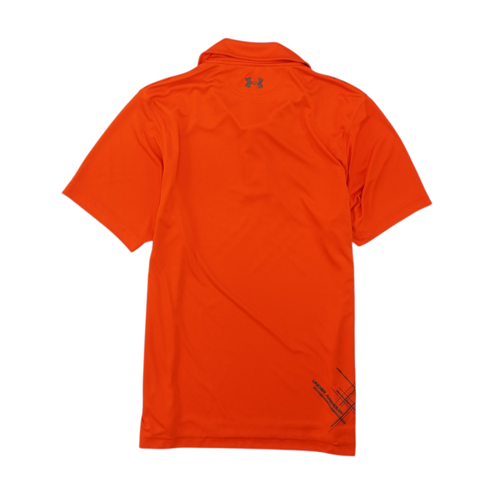 Orange Abstract Short Sleeve Polo