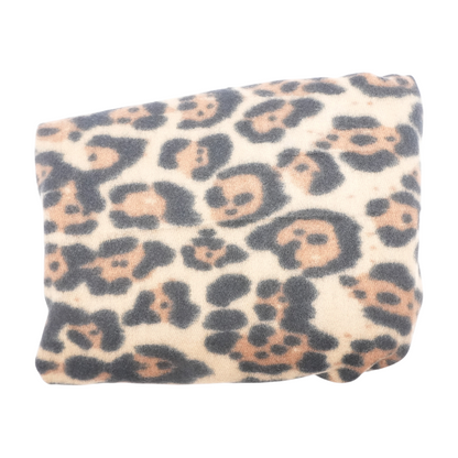 Brown Animal Print 100% Cashmere Scarf