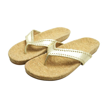Gold Flip Flop Sandals