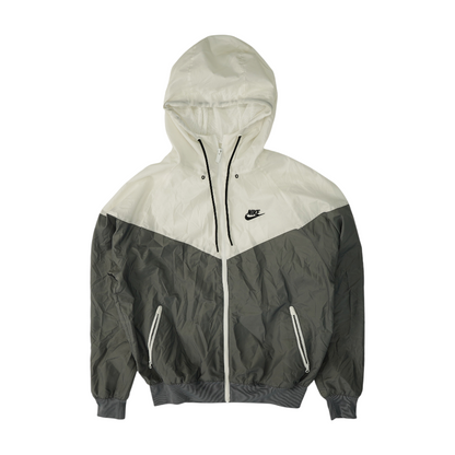 White Color Block Jacket