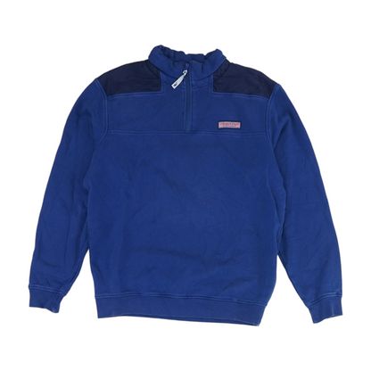Navy Solid 1/4 Zip Pullover