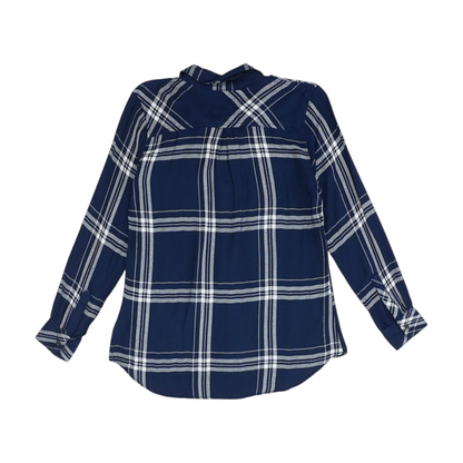 Navy Plaid Button Down