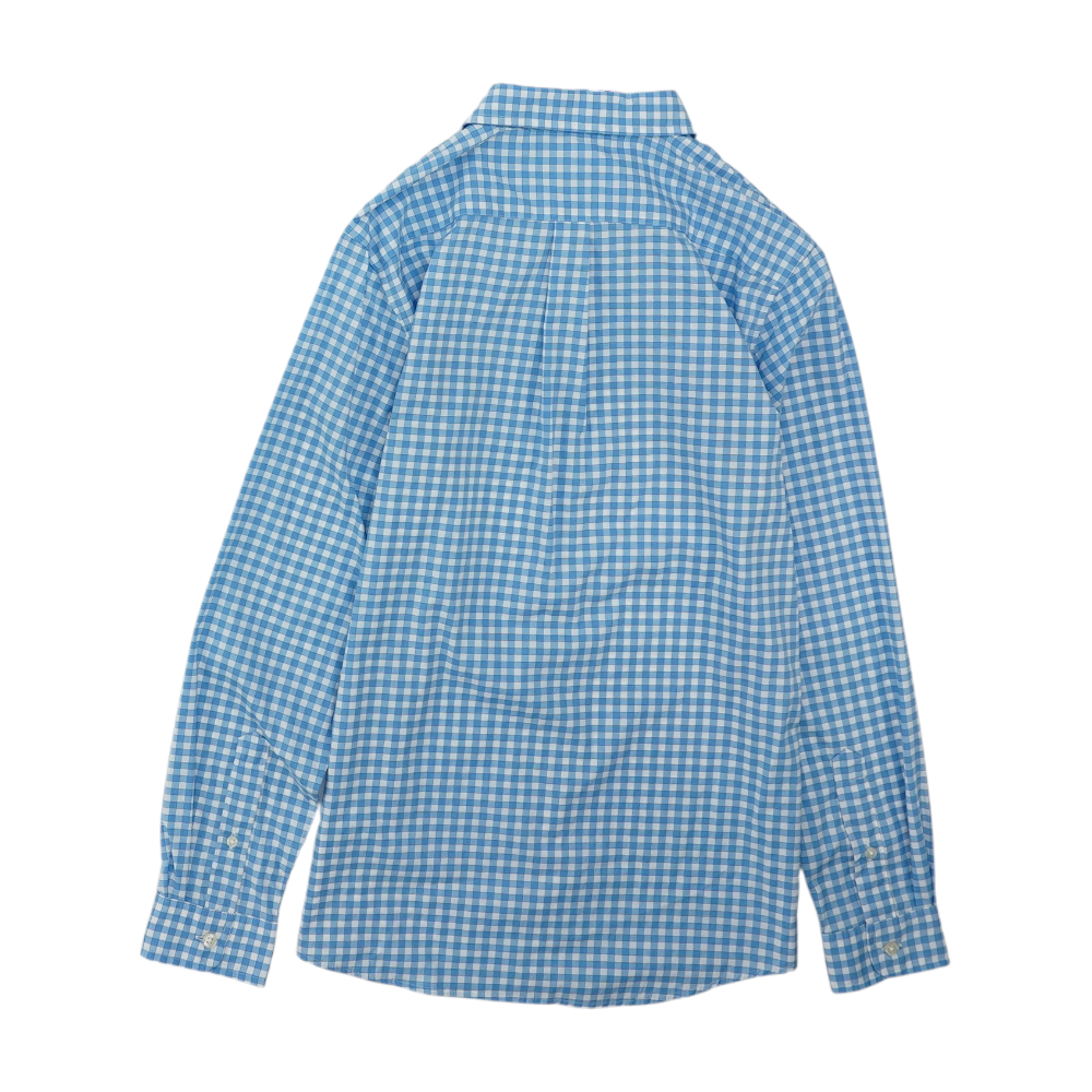 Blue Plaid Long Sleeve Button Down