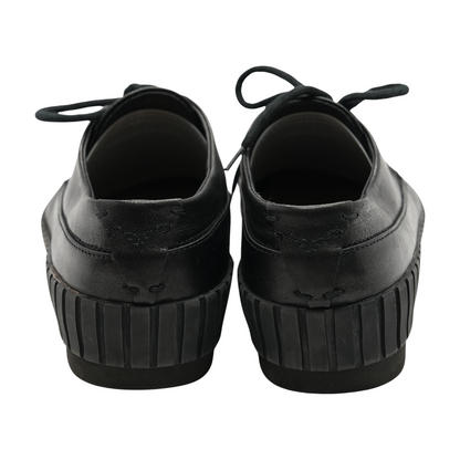 Black Leather Sneakers