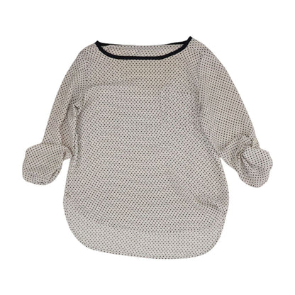 White Polka Dot Knit Top
