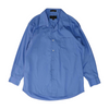 Blue Solid Long Sleeve Button Down