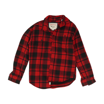 Red Plaid Flannel Button Down