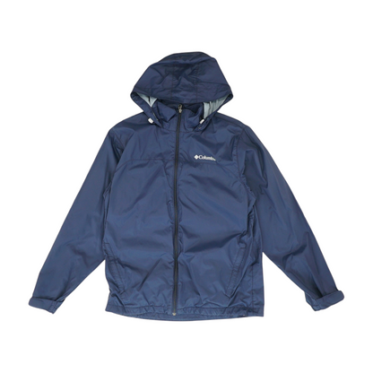 Navy Solid Rain Jacket