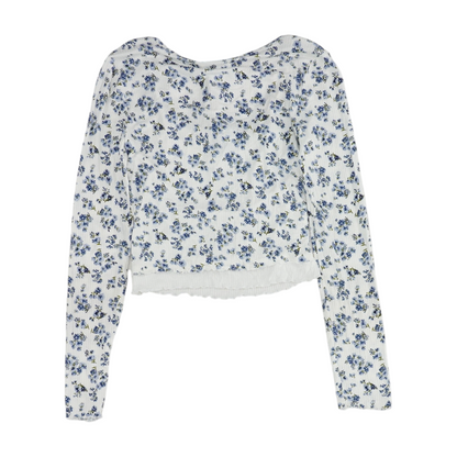 White Floral Blouse