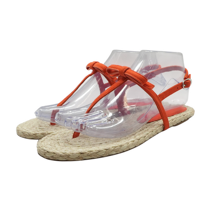 Orange Flat Sandals