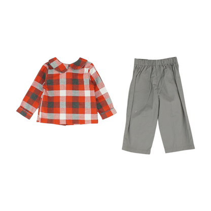 Multi Check Long Sleeve Set