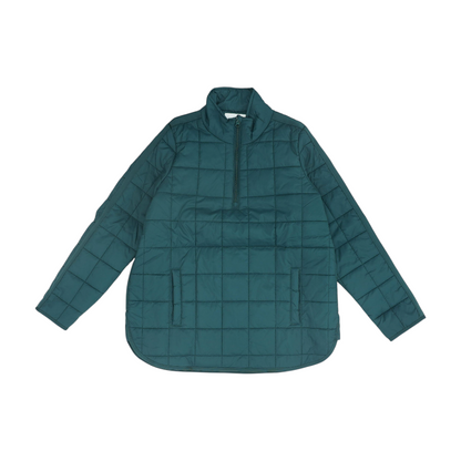 Green Solid 1/4 Zip Pullover