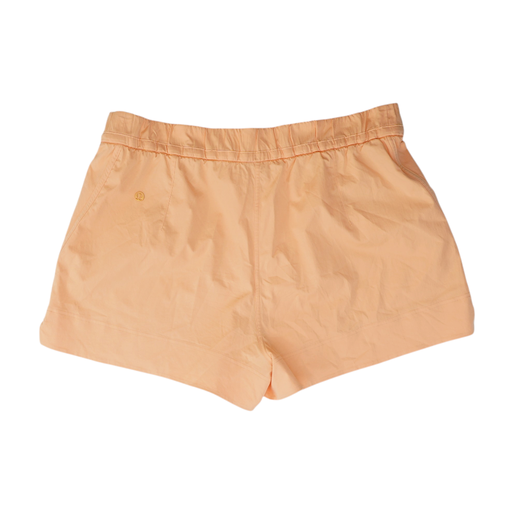 Orange Solid Active Shorts