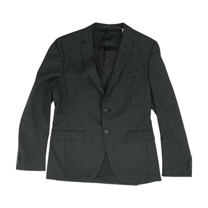 Gray Solid Suit Jacket