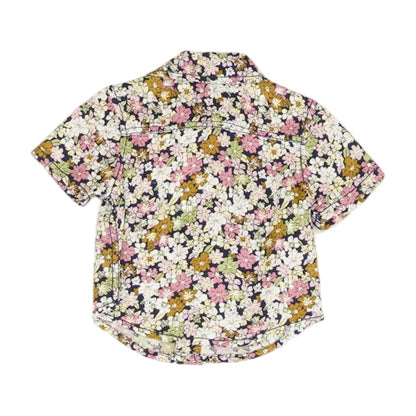 Multi Floral Short Sleeve Button Down