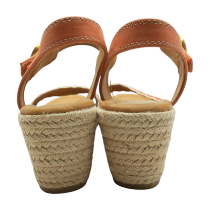 Coral Wedged Sandals