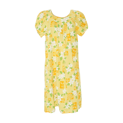 Yellow Tropical Midi Dress